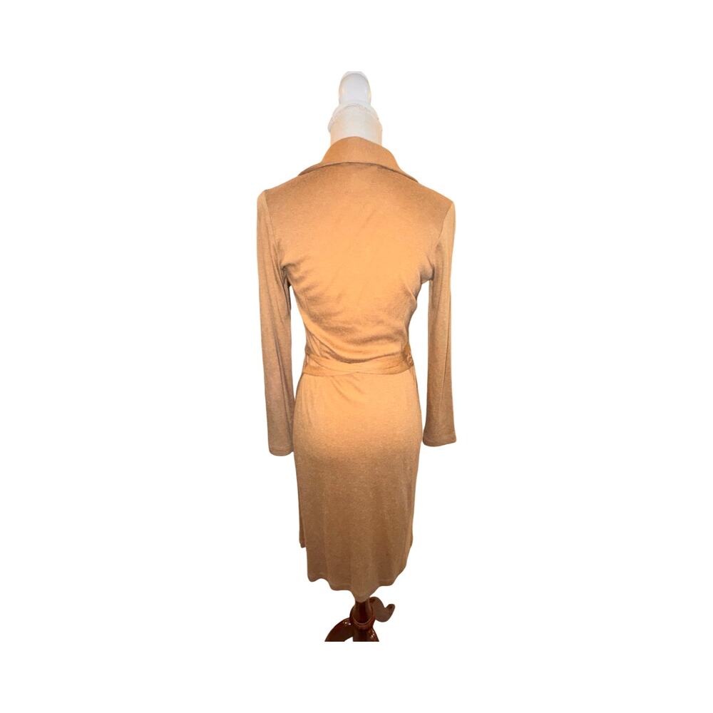 Vintage 90s ABS by Allen Schwartz Wool Angora Wrap Dress Size Medium - Picture 4 of 12